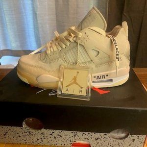 OFF-WHITE x Air Jordan 4 ‘Sail’ For Sale